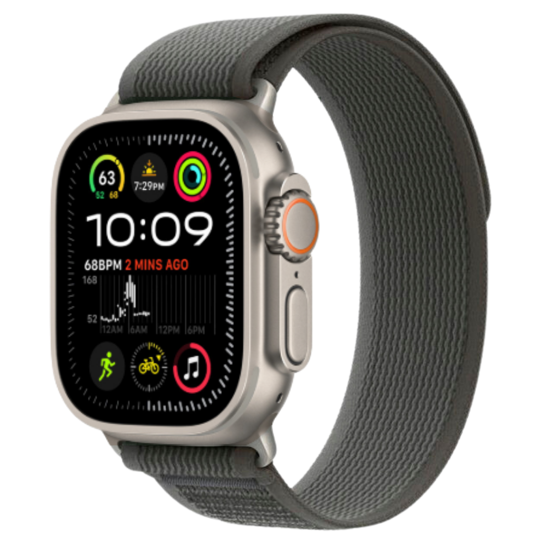 Trail Loop Gri & Turuncu Örgü Dokulu Apple Watch Uyumlu Kordon