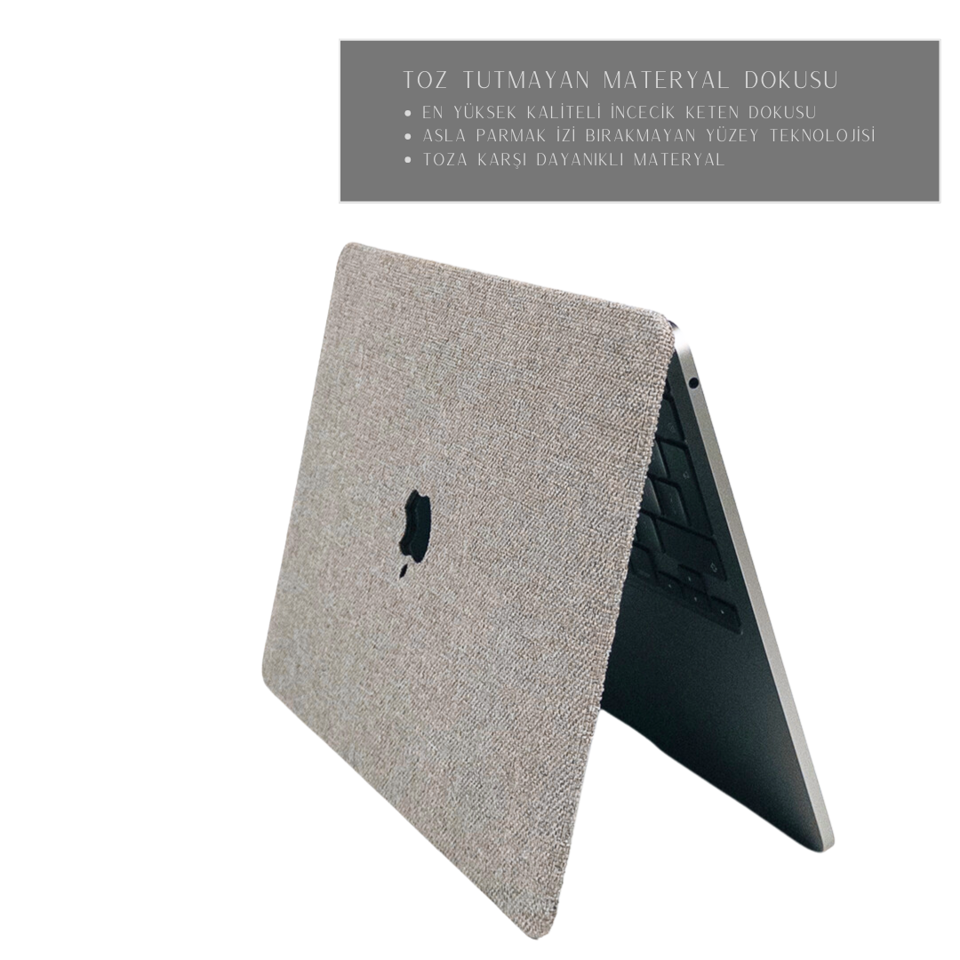 Pewter Gri Macbook Kılıfı - Ön & Arka Kapak