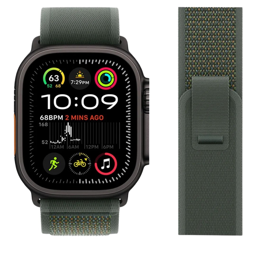 Trail Loop Yeşil Örgü Dokulu Apple Watch Uyumlu Kordon