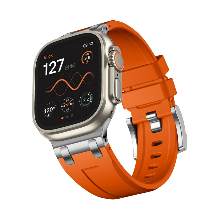 Premium OutDoor Turuncu Rubber Apple Watch Uyumlu Kordon - ürün görseli