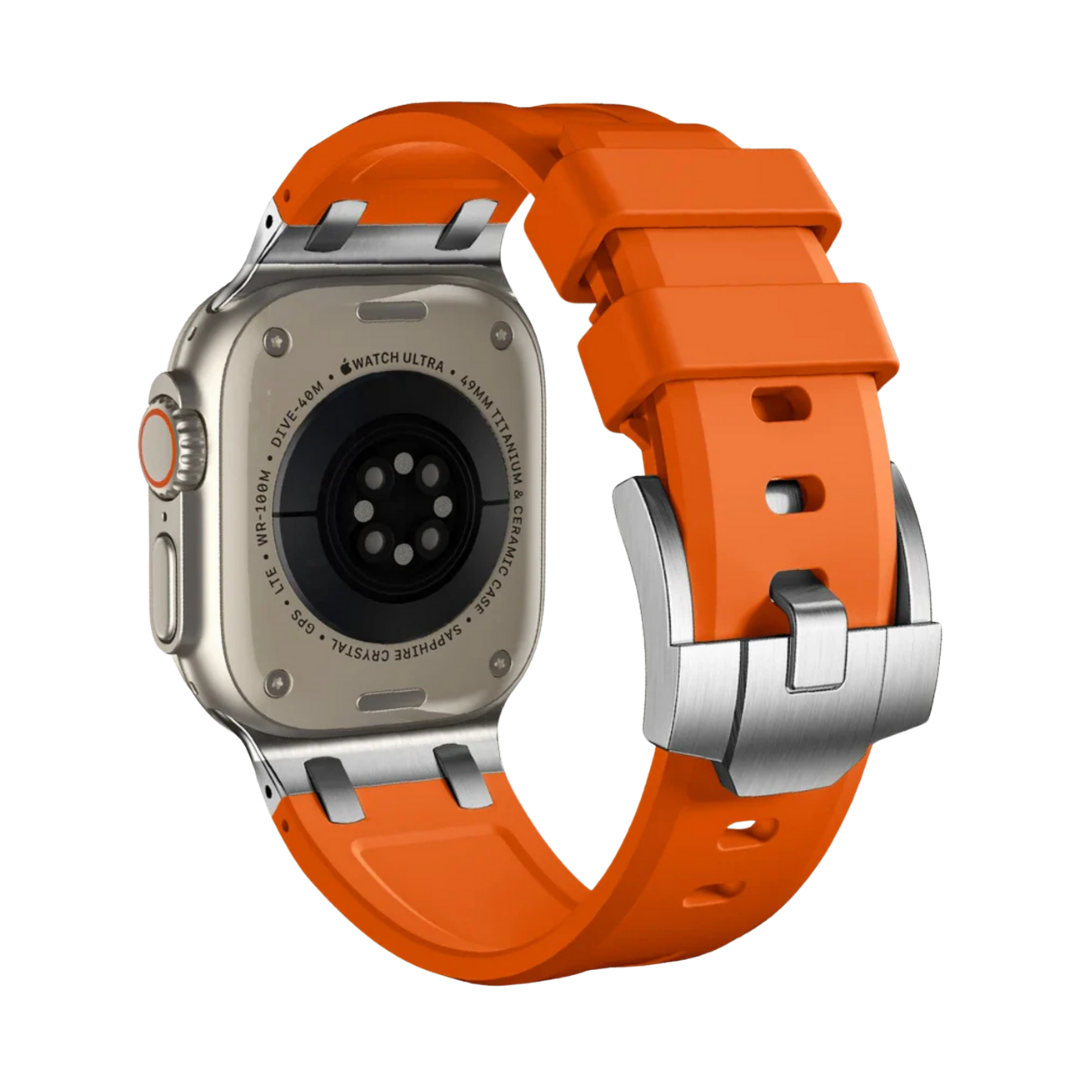 Premium OutDoor Turuncu Rubber Apple Watch Uyumlu Kordon