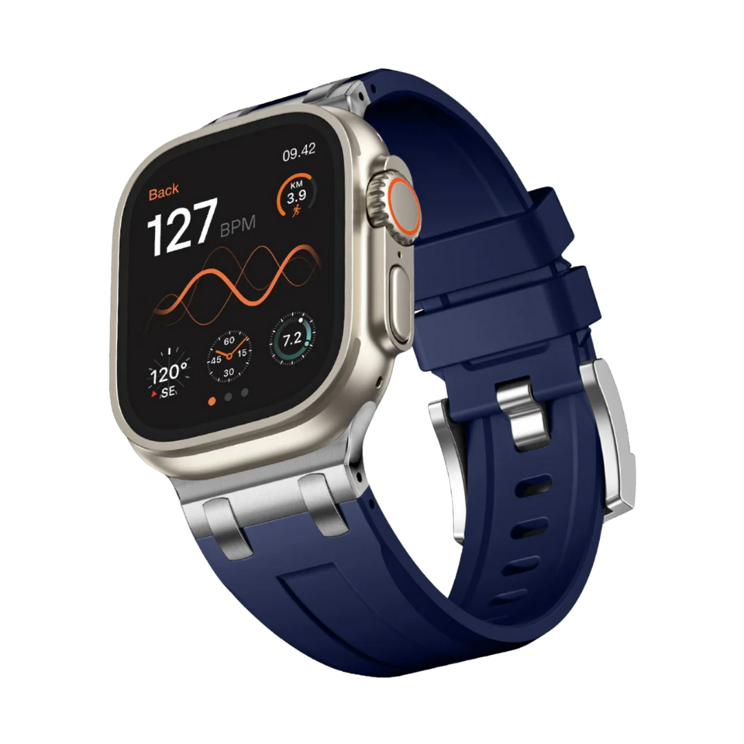 Premium OutDoor Mavi Rubber Apple Watch Uyumlu Kordon