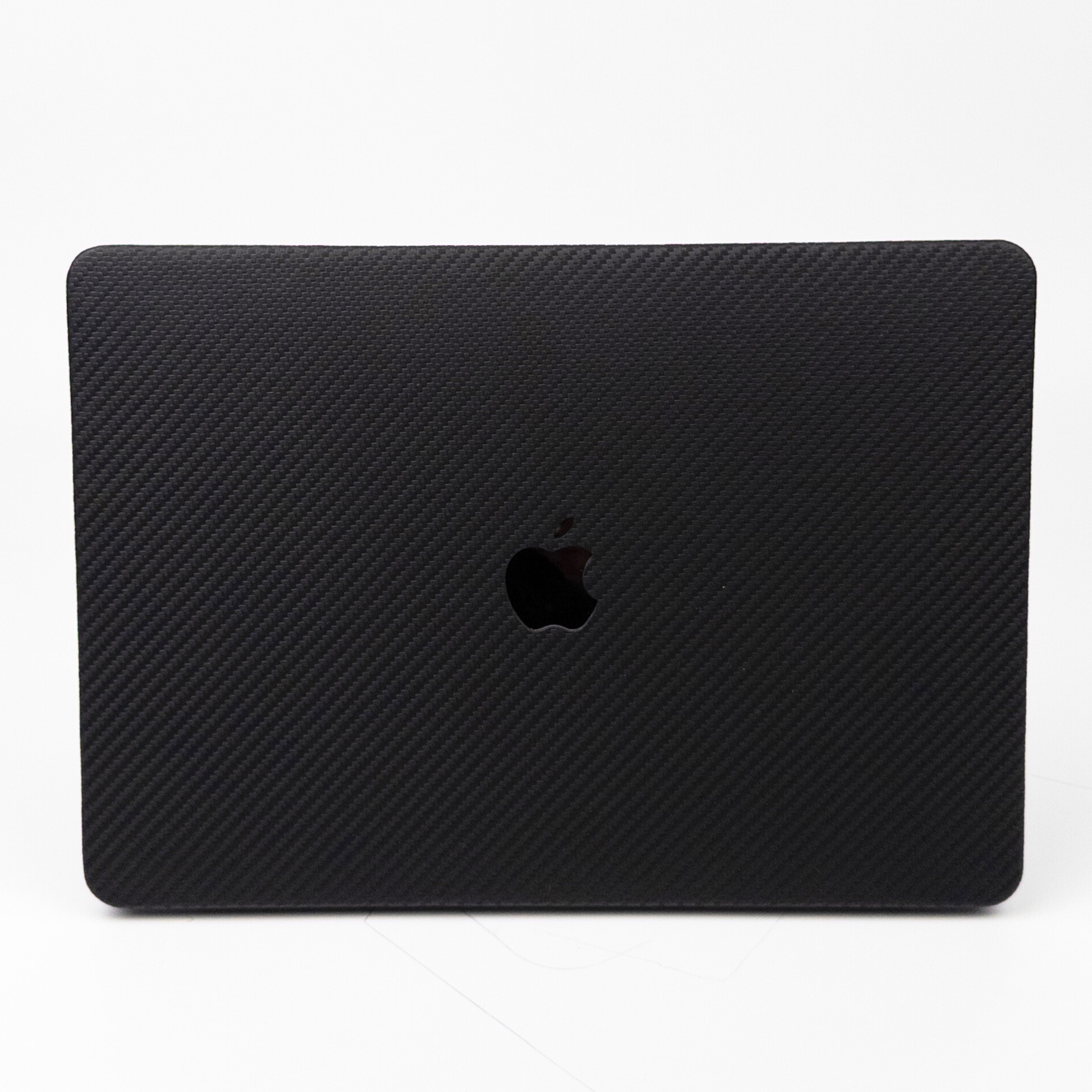 CarbonLeather Siyah Macbook Kılıfı - Ön & Arka Kapak