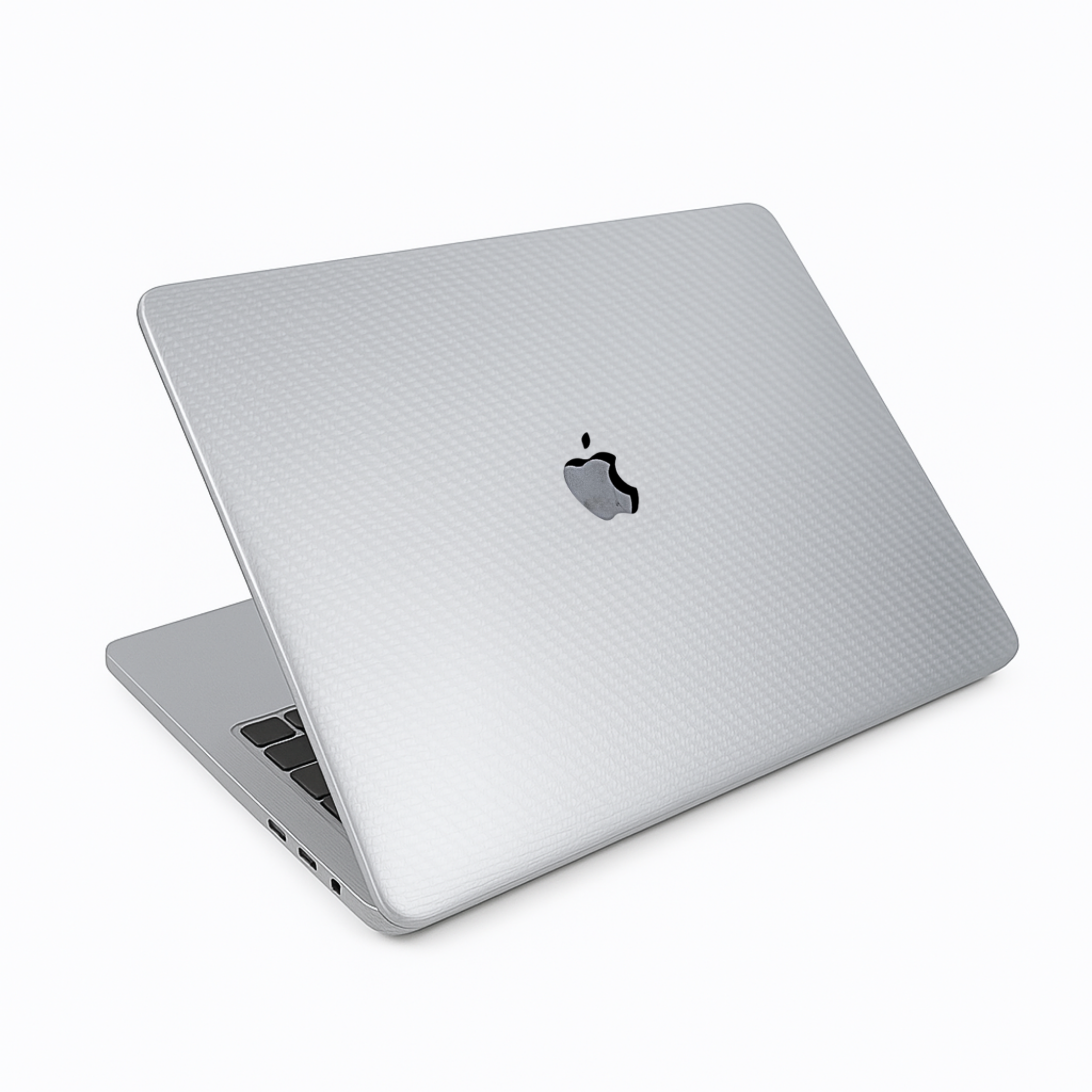 CarbonLeather Gri Macbook Kılıfı - Ön & Arka Kapak
