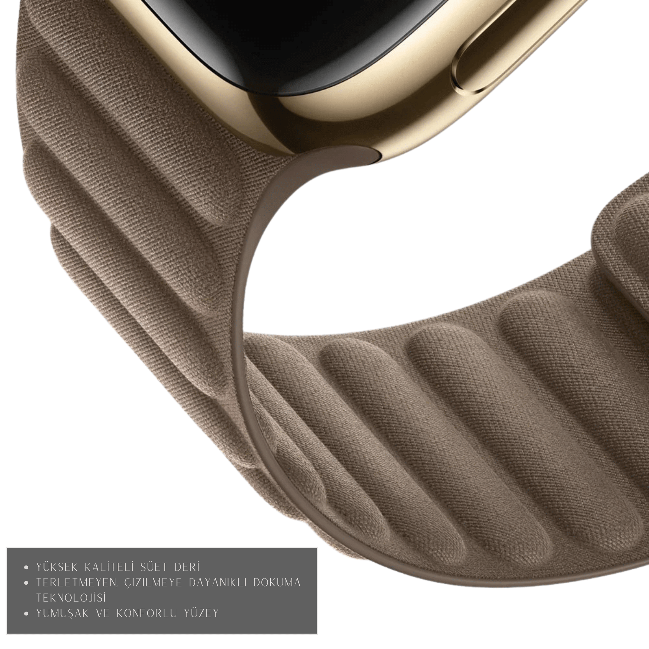 Corylus Kahverengi Apple Watch Uyumlu Kordon