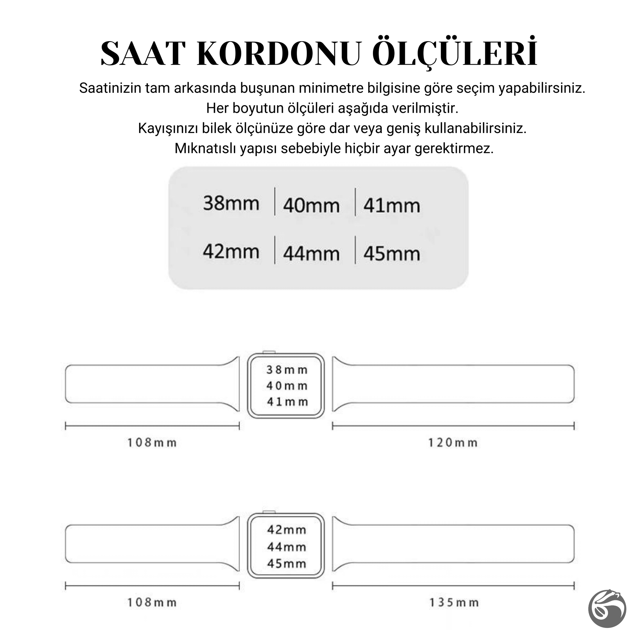 Flint Haki Apple Watch Uyumlu Kordon