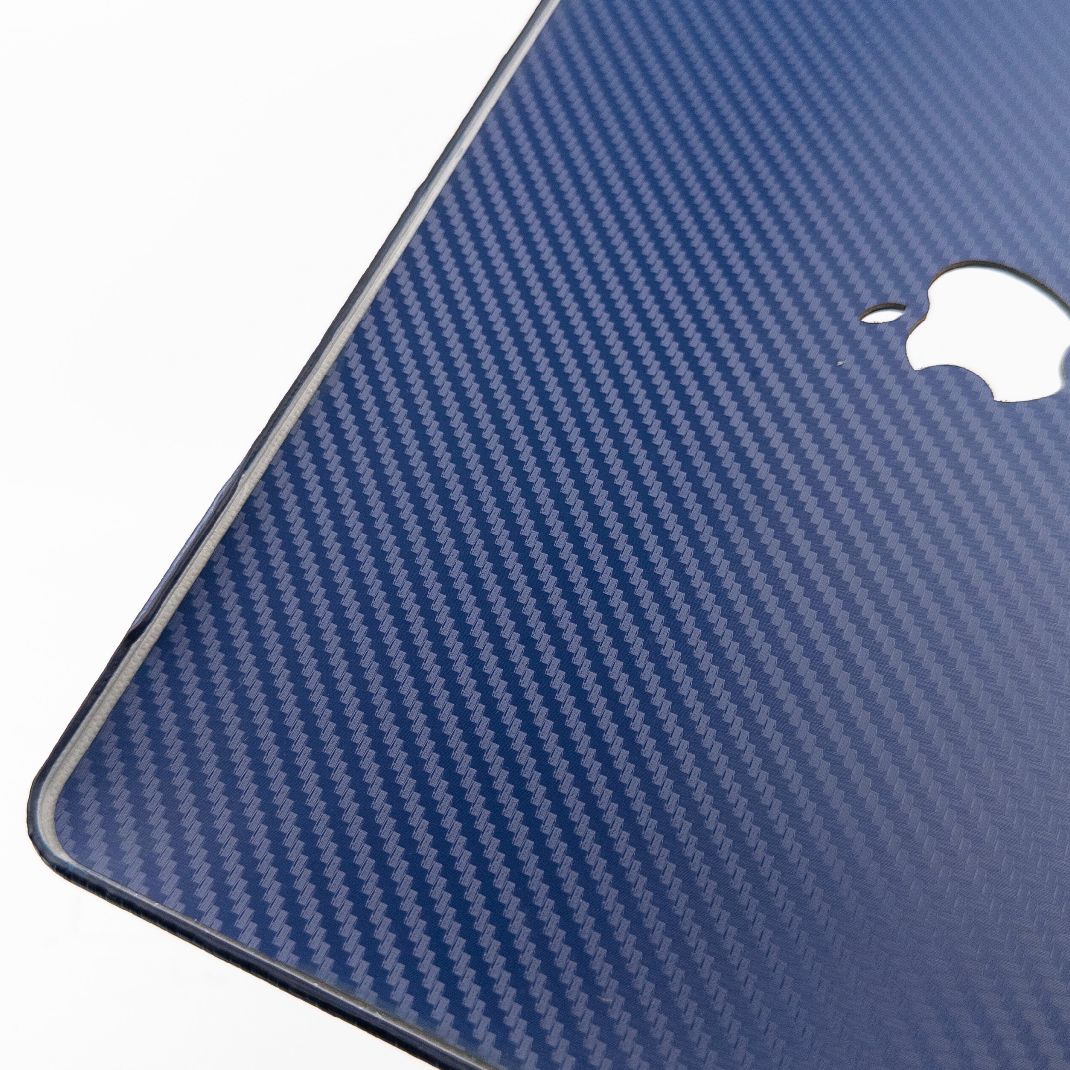 CarbonLeather Mavi Macbook Kılıfı - Ön & Arka Kapak