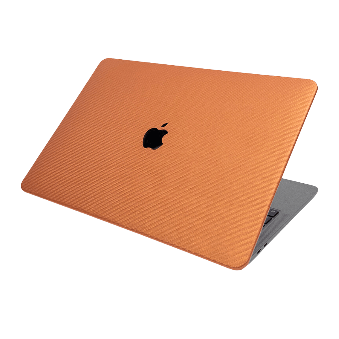 CarbonLeather Turuncu Macbook Kılıfı - Ön & Arka Kapak