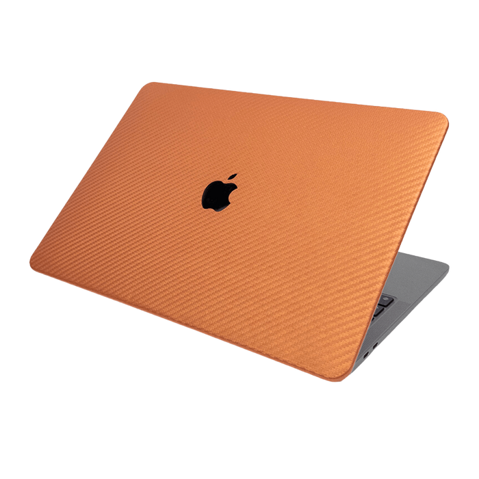 CarbonLeather Turuncu Macbook Kılıfı - Ön & Arka Kapak - ürün görseli