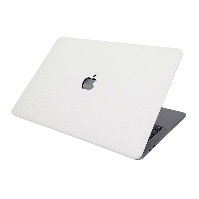 CarbonLeather Beyaz Macbook Kılıfı - Ön & Arka Kapak - ürün görseli