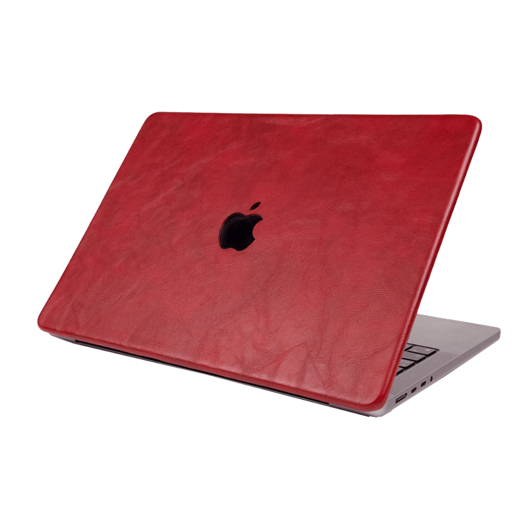 Vin Kırmızı MacBook Kılıfı - Ön & Arka Kapak