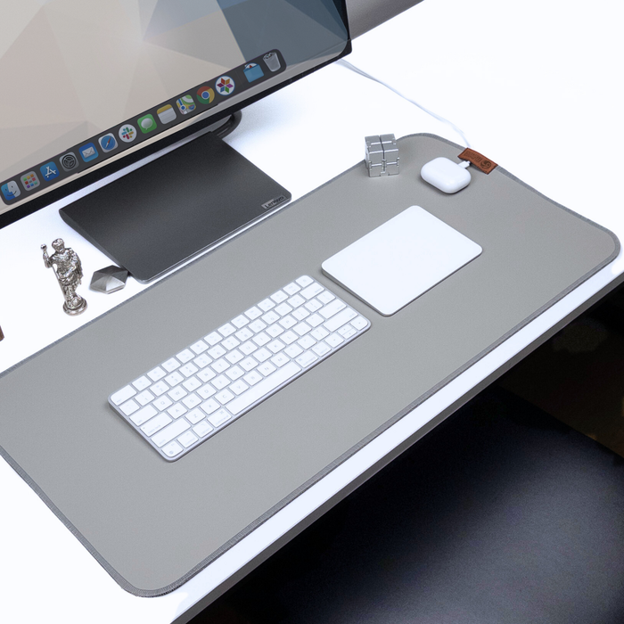 Plumbo Gri Deri Masa Matı - ürün görseli