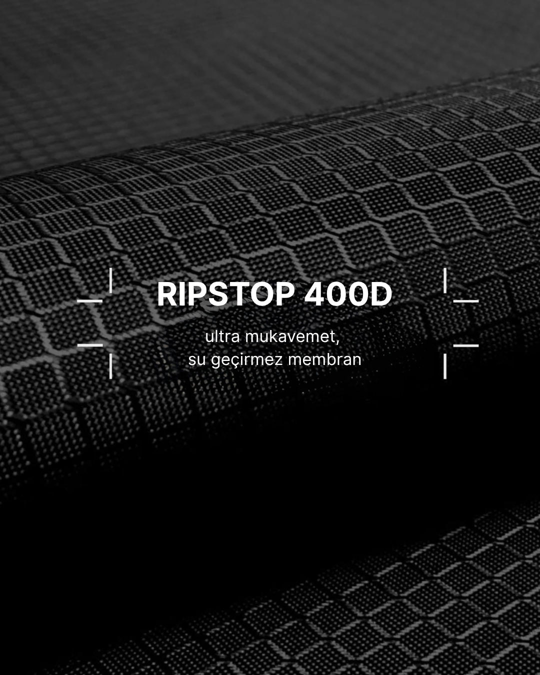 Ripstop 400D Kumaş Dokusu – Ultra Mukavemet Su Geçirmez Membran KraftCover Ürün Malzeme Kalitesi | KraftCover
