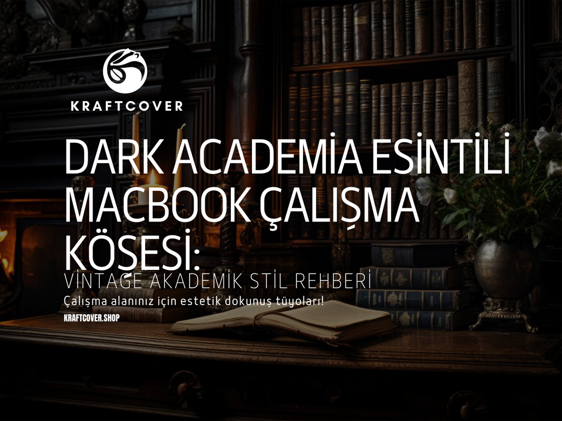 Dark Academia Esintili MacBook Çalışma Köşesi: Vintage Akademik Stil Rehberi