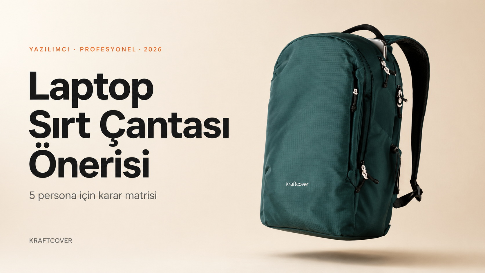 Laptop sırt çantası önerisi 2026 — KraftCover All City BackPack 5 persona rehberi