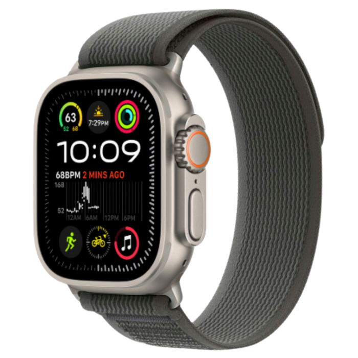 Trail Loop Gri & Turuncu Örgü Dokulu Apple Watch Uyumlu Kordon - ürün görseli