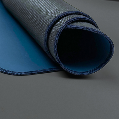 AzureFlow Blue Leather Desk Mat