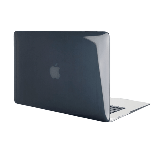 Black Crystal Semi-Transparent Macbook Protective Case - Transparent Protector for Macbook Air &amp; Pro - Hard Front &amp; Back Cover