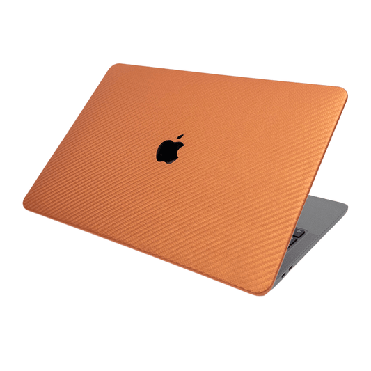 CarbonLeather Turuncu Macbook Kılıfı - Ön & Arka Kapak