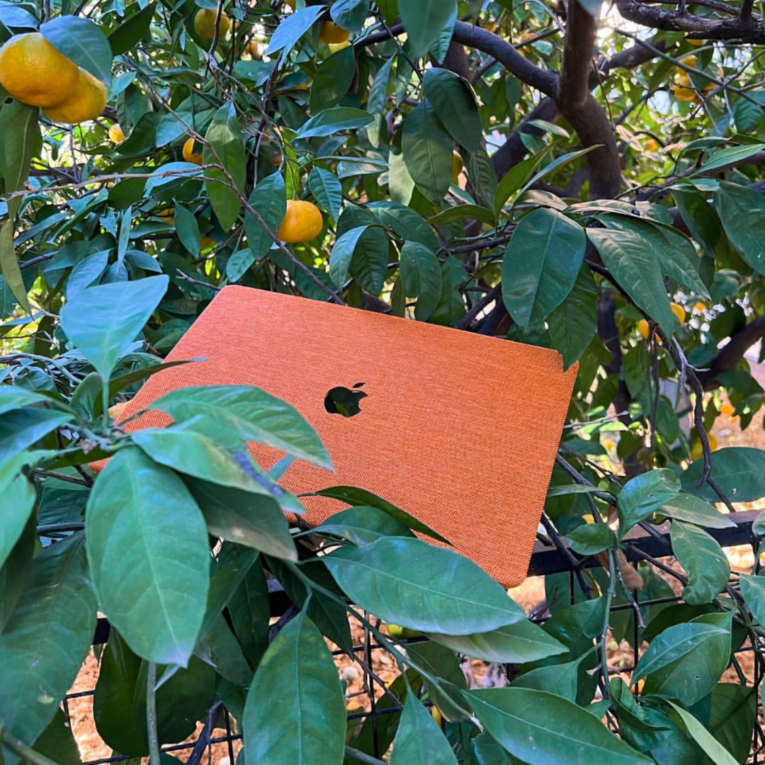 Vivid Orange MacBook Cover - Top & Bottom Case