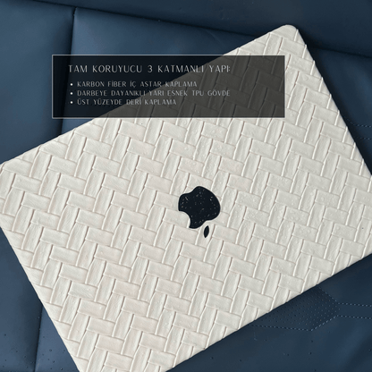 Chic Bej MacBook Kılıfı - Ön & Arka Kapak