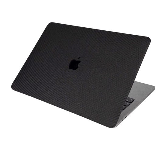 CarbonLeather Siyah Macbook Kılıfı - Ön & Arka Kapak