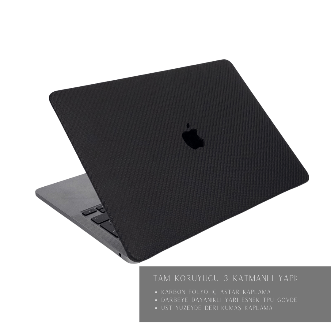 CarbonLeather Black MacBook Cover - Top & Bottom Case (SPECIAL EDT.)