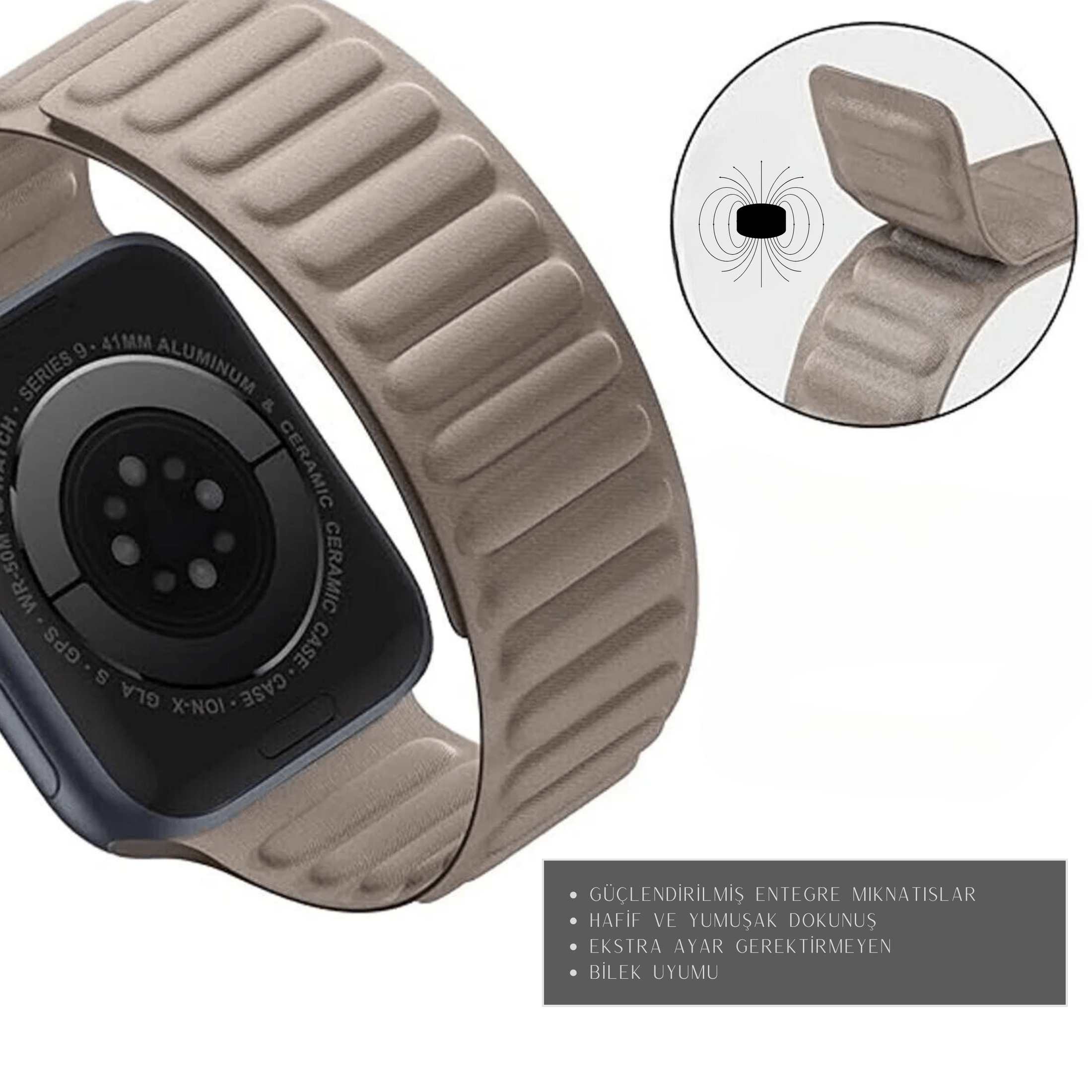 Flint Haki Apple Watch Uyumlu Kordon