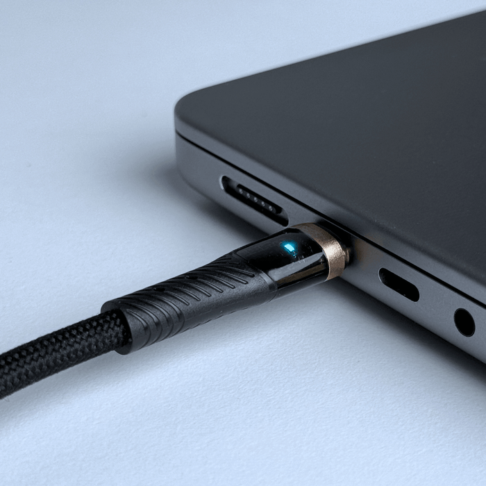 Örgü Dokulu Type-C Hızlı Şarj & Data Kablosu 100W - Led Işık Destekli - ürün görseli