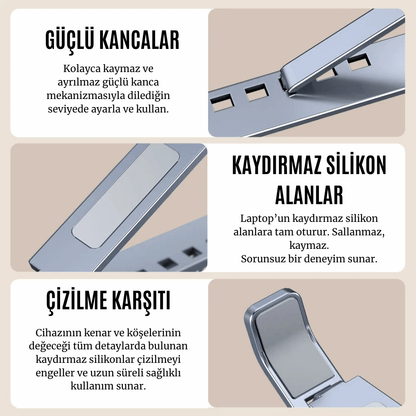 Çift Açılı Ayarlanabilir Laptop Yükseltici Stand