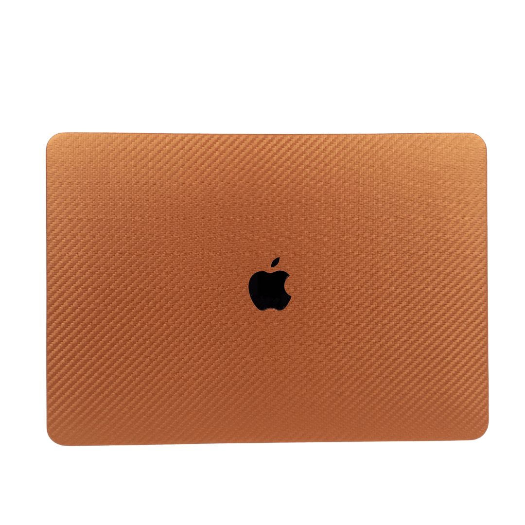 CarbonLeather Turuncu Macbook Kılıfı - Ön & Arka Kapak