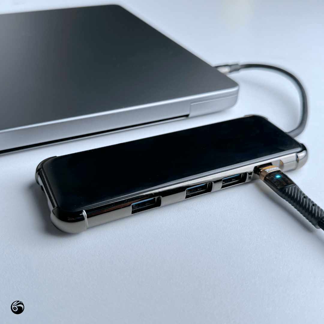 5 Girişli TYPE-C'den USB'ye Dönüştürücü HUB + 4K HDMI Girişli Adaptör +  Ethernet Portu