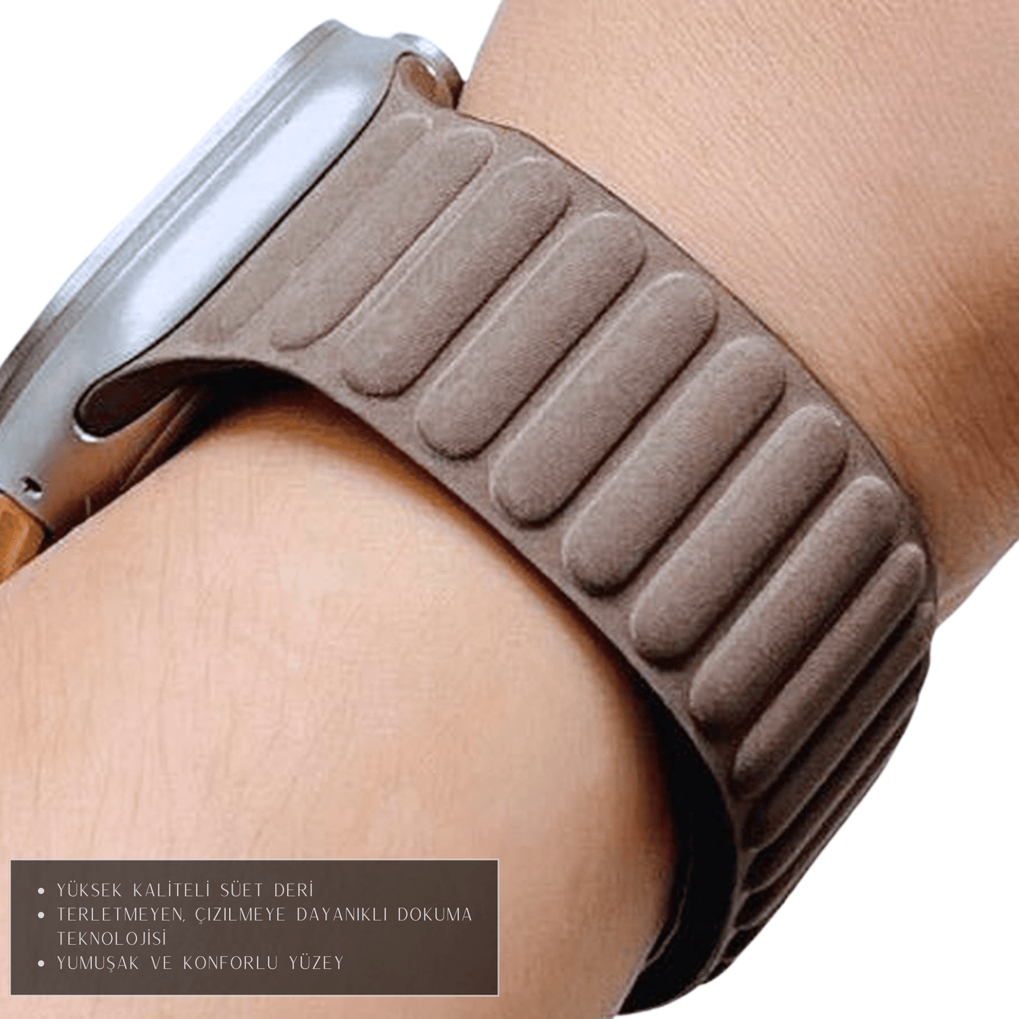 Flint Khaki Leather Strap for Apple Watch