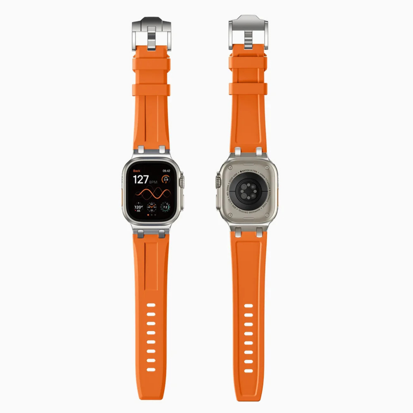 Premium OutDoor Turuncu Rubber Apple Watch Uyumlu Kordon