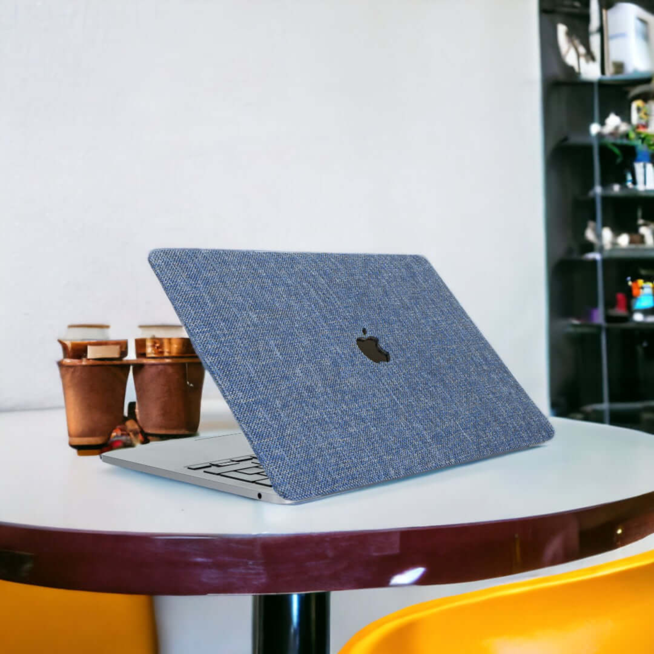 Koyu Mavi Macbook Koruma Kılıfı - Ön & Arka Kapak