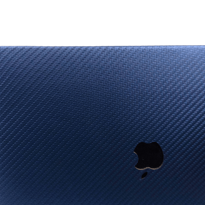 CarbonLeather Mavi Macbook Kılıfı - Ön & Arka Kapak