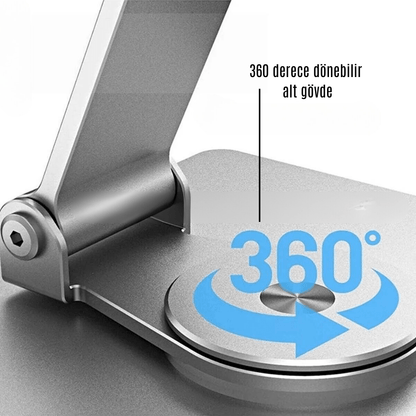 360 Derece Dönebilen Çift Açılı Laptop & Telefon Yükseltici Stand