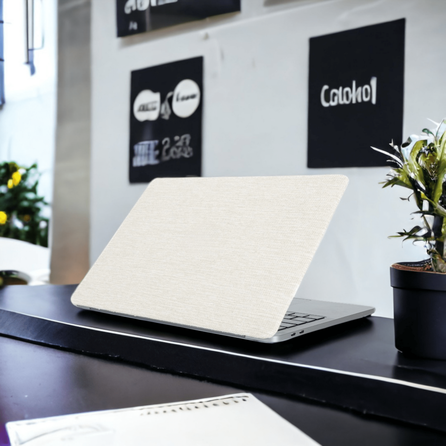 Powder Beige MacBook Case - Top & Bottom Cover