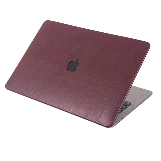 Cherry Bordo Macbook Kılıfı - Ön & Arka Kapak