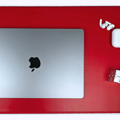 Vin Red Leather Desk Mat