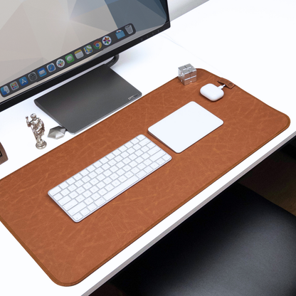 Brindle Brown Leather Desk Mat