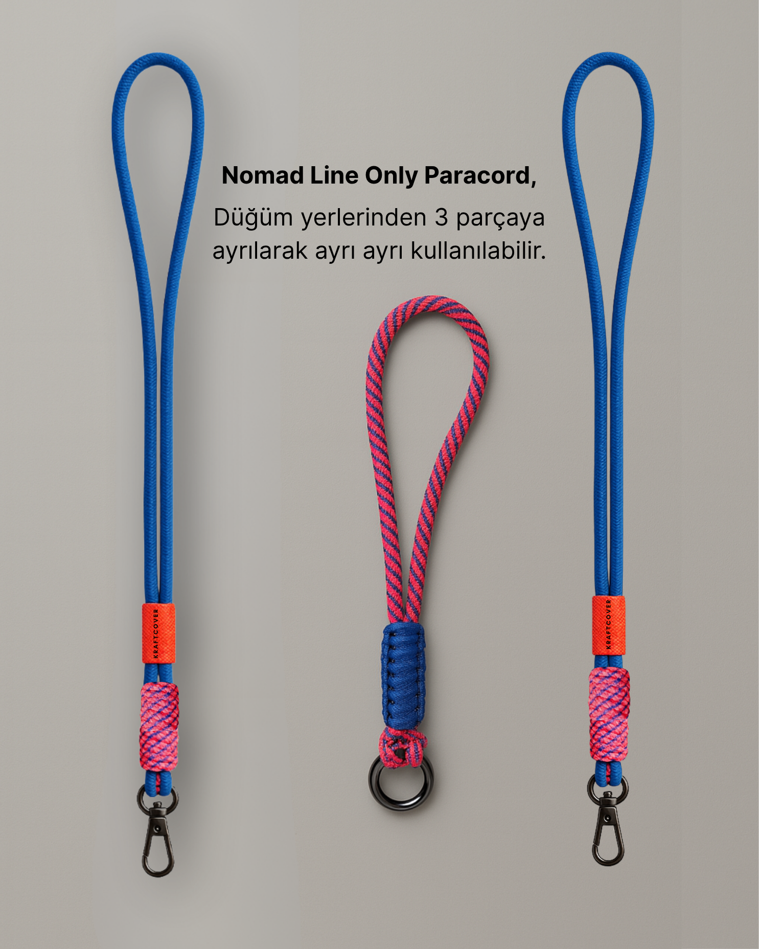 Nomad Line Only Paracord Edition / Çanta & Telefon Askısı (Açık Mavi)