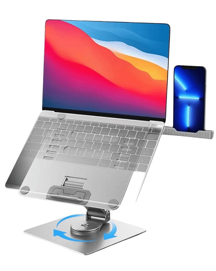 360 Derece Dönebilen Çift Açılı Laptop & Telefon Yükseltici Stand - ürün görseli