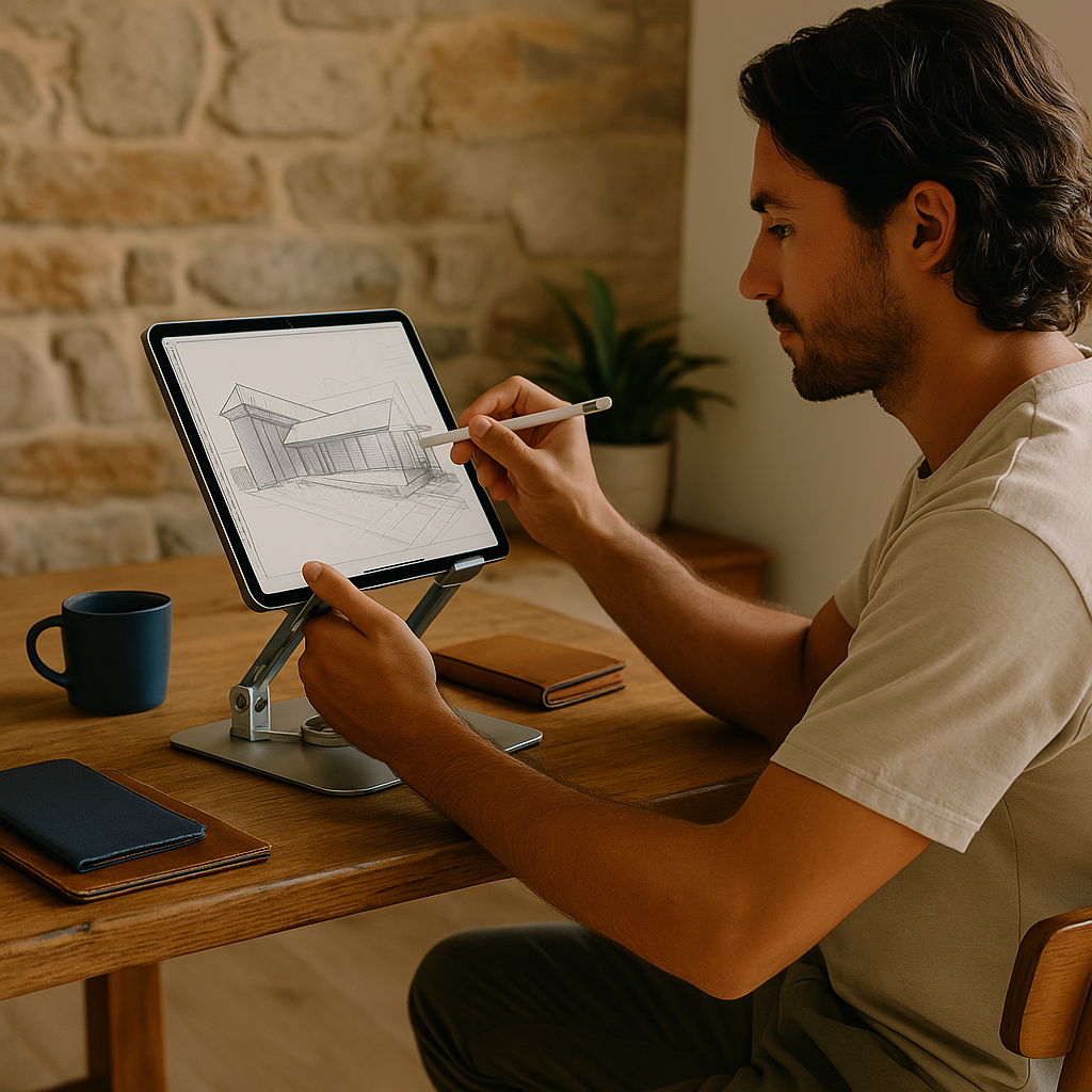 360 Derece Dönebilen Çift Açılı Tablet Standı