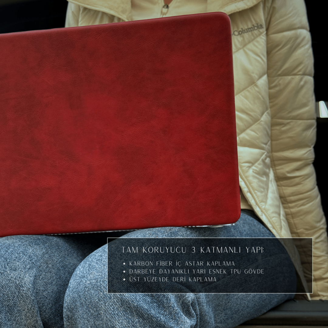 Vin Red MacBook Cover - Top & Bottom Case