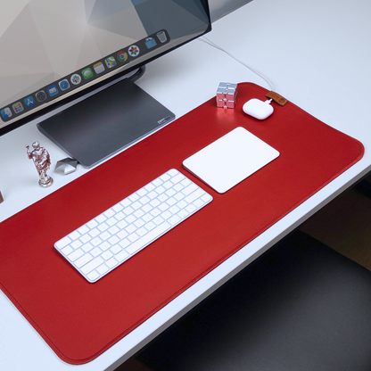 Vin Red Leather Desk Mat