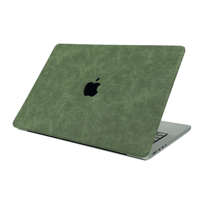 Özel Seri Leafline Yeşil Macbook Kılıfı - Ön & Arka Kapak