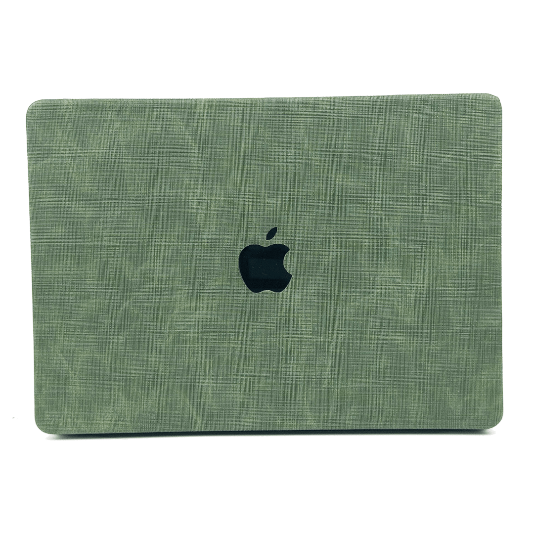 Özel Seri Leafline Yeşil Macbook Kılıfı - Ön & Arka Kapak