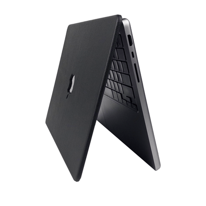 Noctis Black Leather MacBook Case - Top & Bottom Cover