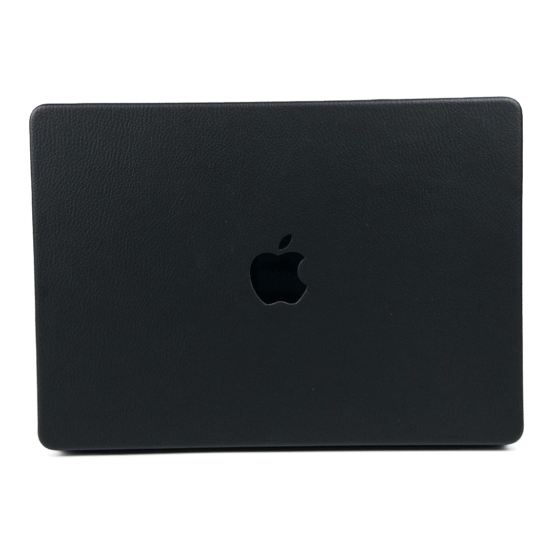 Noctis Black Leather MacBook Case - Top & Bottom Cover